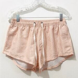 NWT: WILO The Label: Women's Dotted, Peach, Montana Swim Shorts (size S)